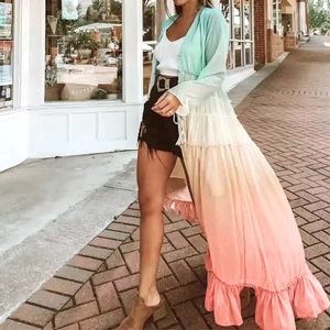 new Carnival Spin beach maxi wrap cinematic cover-up dress S-2XL pastel cruise